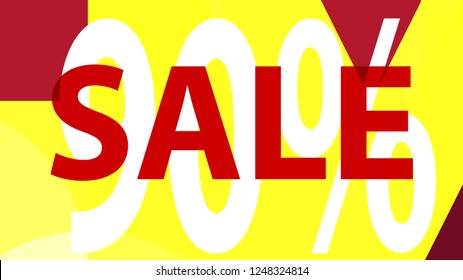 Sale Banner. Off Poster Design. 

 Modern Promotion Banner. Creative Sale and Discount Promo Background with Geometrical  Pattern. Autumn Red, Orange, Yellow White Colors.
 Business coupon.