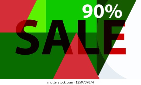 Sale Banner. Off Poster Design. 

 Modern Promotion Banner.
 Creative Sale and Discount Promo Background with Geometrical  Pattern. Organic Green, Mint, Blue Colors.
 Business coupon. Modern.