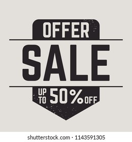 sale banner offer 50% off