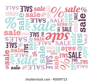 Sale banner on white background