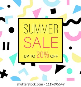 Sale banner for online shopping with discount offer. Promotional email stylish design poster.