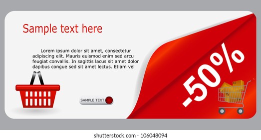 Sale banner with place for your text. vector illustration