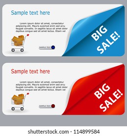 Sale banner with place for your text. vector illustration