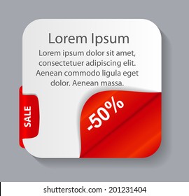 Sale banner with place for your text. vector illustration 