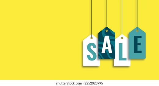 Sale Banner with Place for Your Text. Yellow background. Vector Illustration EPS10