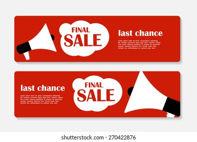 Sale Banner with Place for Your Text. Vector Illustration EPS10