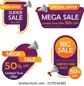 Sale banner PNG sale label tag vector illustration