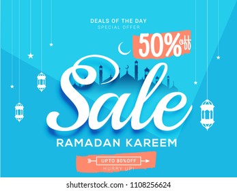 Sale Banner Or Sale Poster For Festival Of Eid Mubarak.