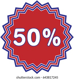 Sale banner, poster. special offer, discounts, 50% off. Vector illustration.