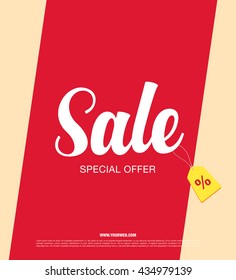 Sale banner, poster. Sale tag.