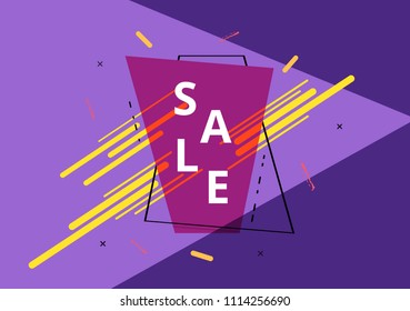 Sale banner. Promotion card. Vector illustration.