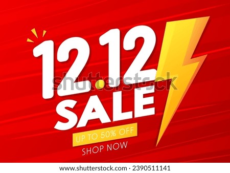 Sale Banner Promotion Template. Special day 12.12 Shopping day sale poster. 12.12 last month of the year online sale. ストックフォト © 