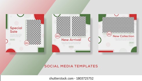 Sale banner red and green color premium vector