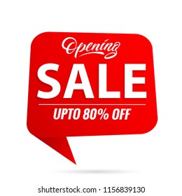 sale banner red. Vector illustration.