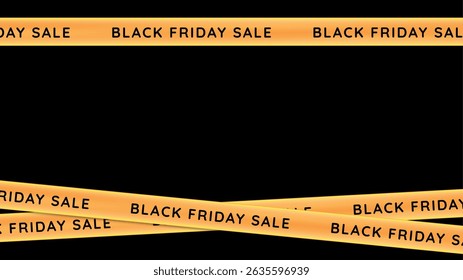 Sale Banner Ribbon. Yellow Vector Discount Offer. Promotion Frame with Sale Text Graphic. Special Promo Advertising Voucher Background. Christmas Sale Labels. Black Friday Shopping Clearance Template.