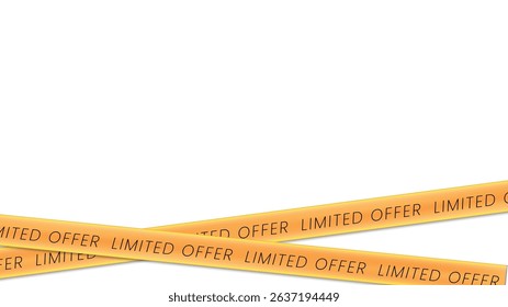 Sale Banner Ribbon. Yellow Vector Discount Offer. Promotion Frame with Sale Text Graphic. Special Promo Advertising Voucher Background. Christmas Sale Labels. Black Friday Shopping Clearance Template.