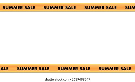 Sale Banner Ribbon. Yellow Vector Discount Offer. Promotion Frame with Sale Text Graphic. Special Promo Advertising Voucher Background. Christmas Sale Labels. Black Friday Shopping Clearance Template.