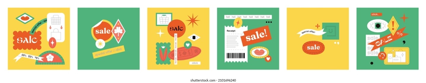 Sale Banner Set. Advertising Poster Design For Beauty Store, Blog, Social Media, Offers And Promotion. Vector Illustration. Online Beauty Shopping.