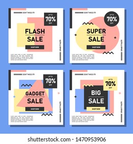 sale banner set. Promotion sale template design, Flash sale special offer set. can use for website, mobile app, poster, flyer, coupon, gift card, smartphone template, 