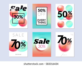 Sale banner set. Trendy abstract style. Vector illustration.
