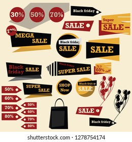 sale banner set vector illustration 