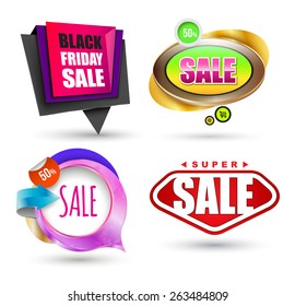 SALE banner set. Vector illustration. Can use for promotion.