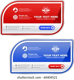 Sale banner set. Vector illustration.