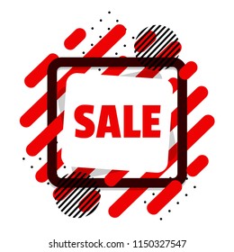 Sale banner. Shapes
