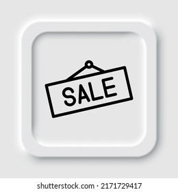 Letrero de venta icono simple, vector. Diseño plano. Diseño de neutralismo.ai