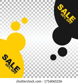 Sale banner for social media. Frame Vector illustration