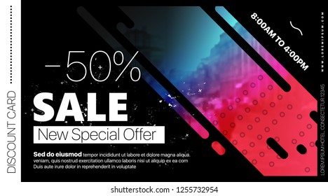 Sale banner. Social Media Mockup. Design of advertising in social networks. Banners square shape.