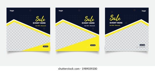 Sale Banner Social media post banner design template
