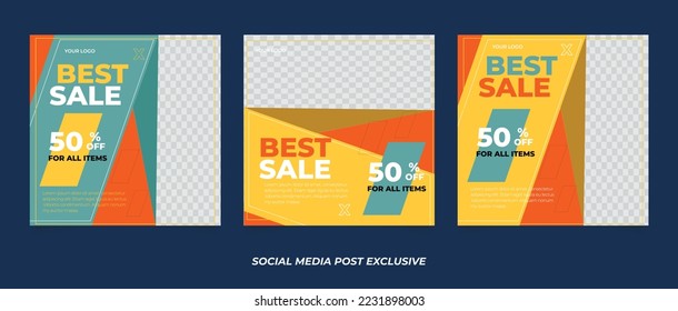 Sale Banner Social media post banner design template 