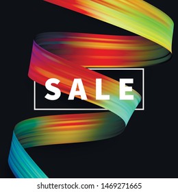 Sale banner, special message decoration for promotion. Advertising for shop discount or business offer. Vector illustration