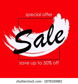Sale banner. Special offer, sale and discounts. All at a special price. Minimalistic banner design in modern colors