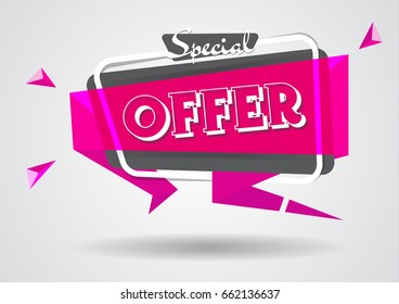 sale banner special offer sign template.shopping flyers discount banner vector poster illustration