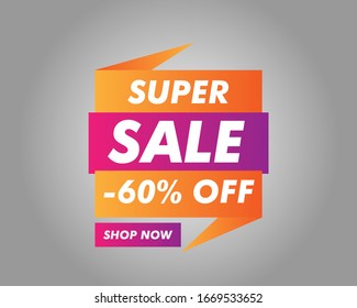 Sale banner. Super sale gradient tags collection. Vector poster, banner, and labels isolated.