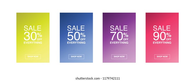Sale Banner Template I Sale  30%,50%,70%,80% Off Everything 