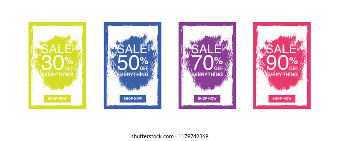 Sale Banner Template I Sale  30%,50%,70%,80% Off Everything 