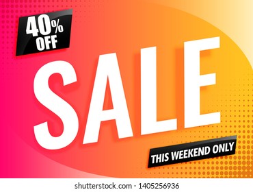 sale banner template 40% off