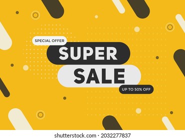 Sale Banner banner template, up to 50% off, special offer, social midea banner, yellow background