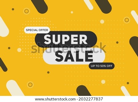 Sale Banner banner template, up to 50% off, special offer, social midea banner, yellow background