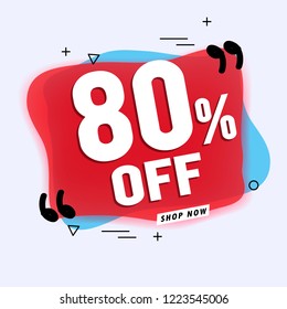 sale banner template 80% 