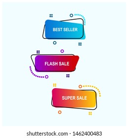 Sale banner template.Set of abstract modern graphic elements.Template for the design of a logo, flyer or presentation or sales.