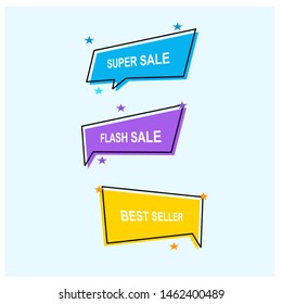 Sale banner template.Set of abstract modern graphic elements.Template for the design of a logo, flyer or presentation or sales.