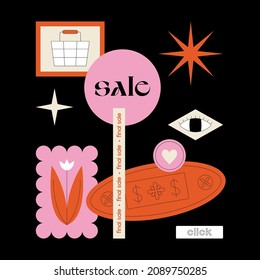 Sale banner template. Advertising poster design for beauty store, blog, social media, offers and promotion. Vector illustration. Online beauty shopping. 