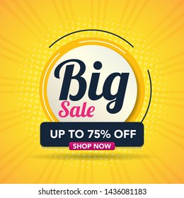 Sale banner template background, Big sale special offer. end of season super sale banner. big promotion, modern sale design. vector illustration.