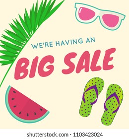 Sale banner template, Big sale special offer. Vector illustration.