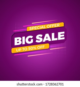 sale banner template with bright color. banner sale. shopping promotion. vector illustration