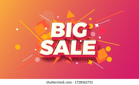 sale banner template with bright color. banner sale. shopping promotion. vector illustration